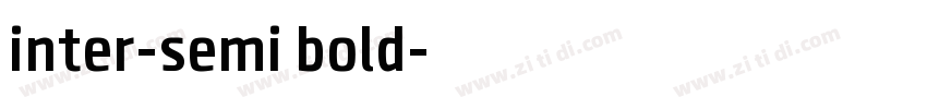 inter-semi bold字体转换